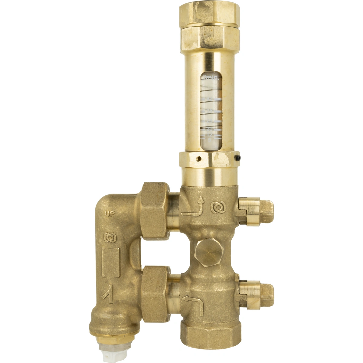 Zespół armatury serwisowej AHS 500 do pomp ciepła, z filtrem siatkowym, z przepływomierzem 5÷42 l/min, przyłącza GW G1" Zespół armatury serwisowej AHS 500 do pomp ciepła, z filtrem siatkowym, z przepływomierzem 5÷42 l/min, przyłącza GW G1"