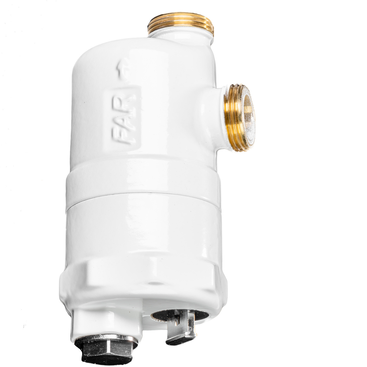 Separator zanieczyszczeń kompaktowy FAR401 kątowy biały GW G3/4" (S) A