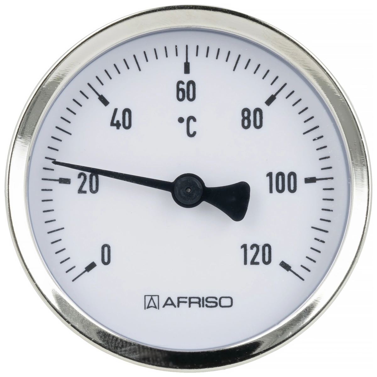 Termometr bimetaliczny BiTh 63, fi63 mm, 0÷120°C, L 40 mm, G1/2", ax, kl. 2
