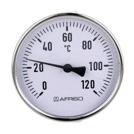 Termometr bimetaliczny BiTh 100, fi100 mm, 0÷120°C, L 150 mm, G1/2" ax, kl. 2