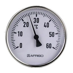 Termometr bimetaliczny BiTh 100, fi100 mm, 0÷60°C, L 150 mm, G1/2", ax, kl. 2