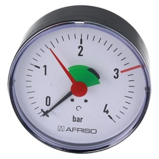 Manometr grzewczy HZ80 0-4bar 1/4" AX