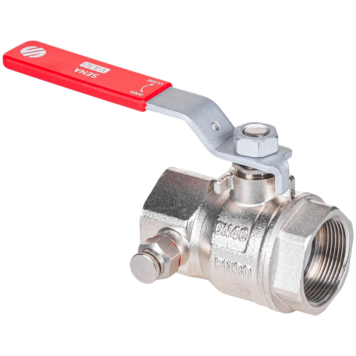 SENA VA30 zawór kulowy ze spustem i odpowietrznikiem, uchwyt rączka