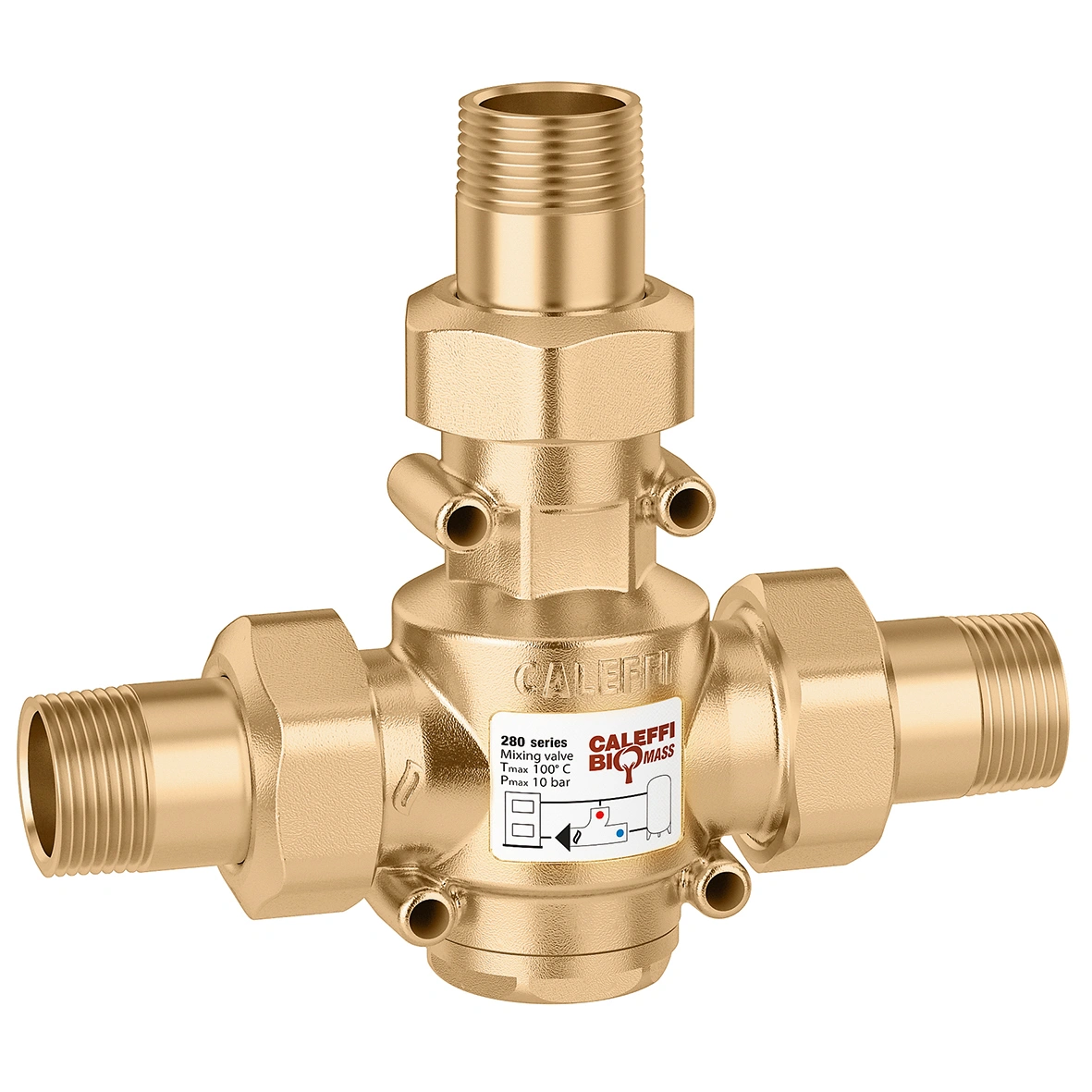 Termostatyczny zawór zabezpieczający przed zbyt niską temperaturą powrotu dla kotłów na paliwo stałe