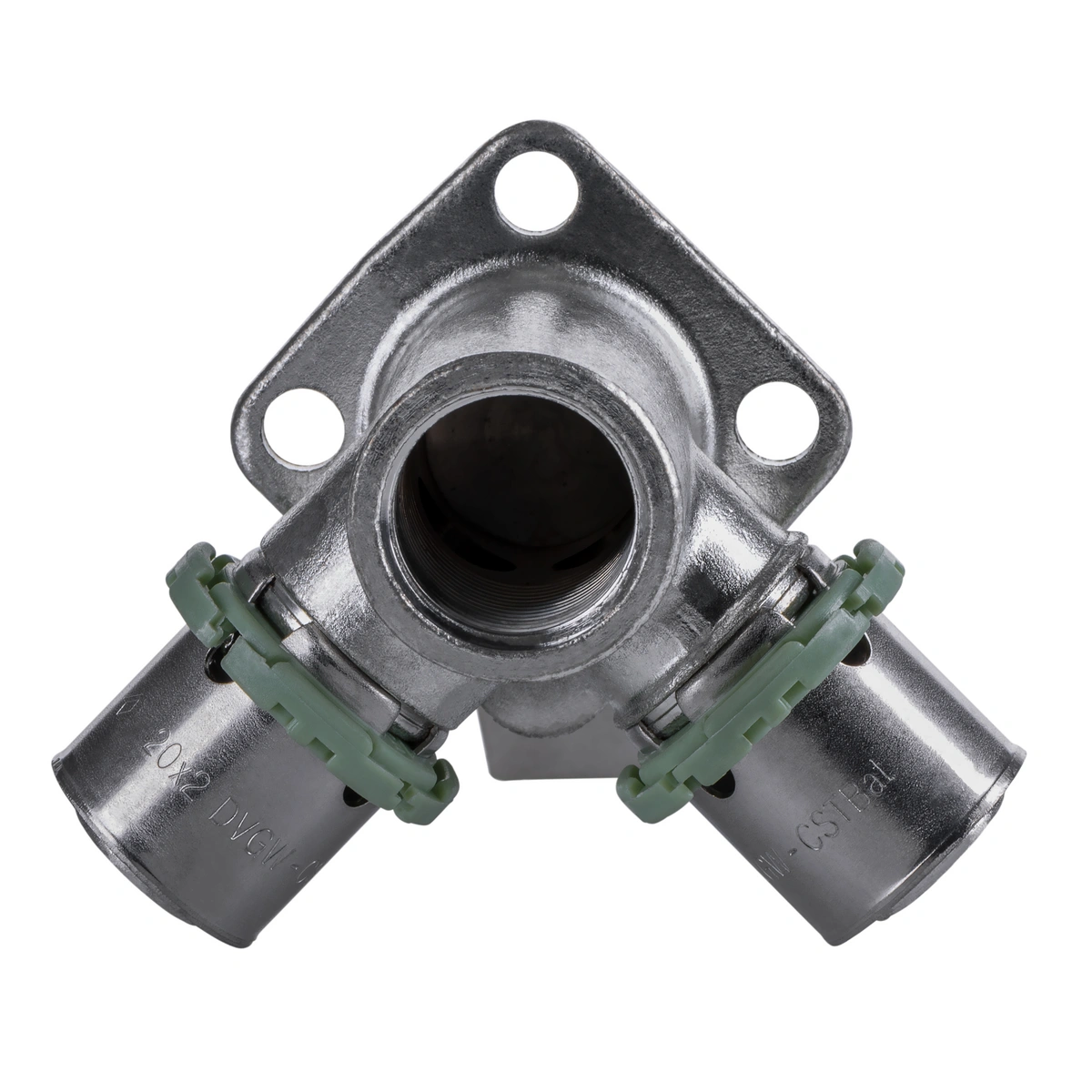 Kolano naścienne zaprasowywane MultiSkin mosiądz/ocynk 20x1/2