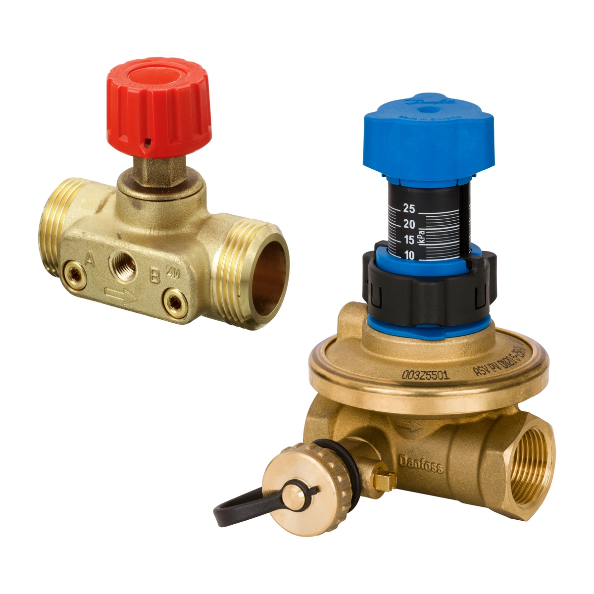 Zestaw automatycznch zaworów równoważących ASV-PV 5-25kPa + ASV-M 15 003Z2201 Danfoss