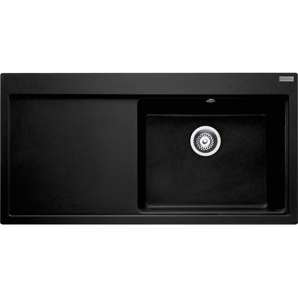 Zlewozmywak wbudowywany Mythos MTG 611-100, kolor: onyx, ociekacz po lewej stronie