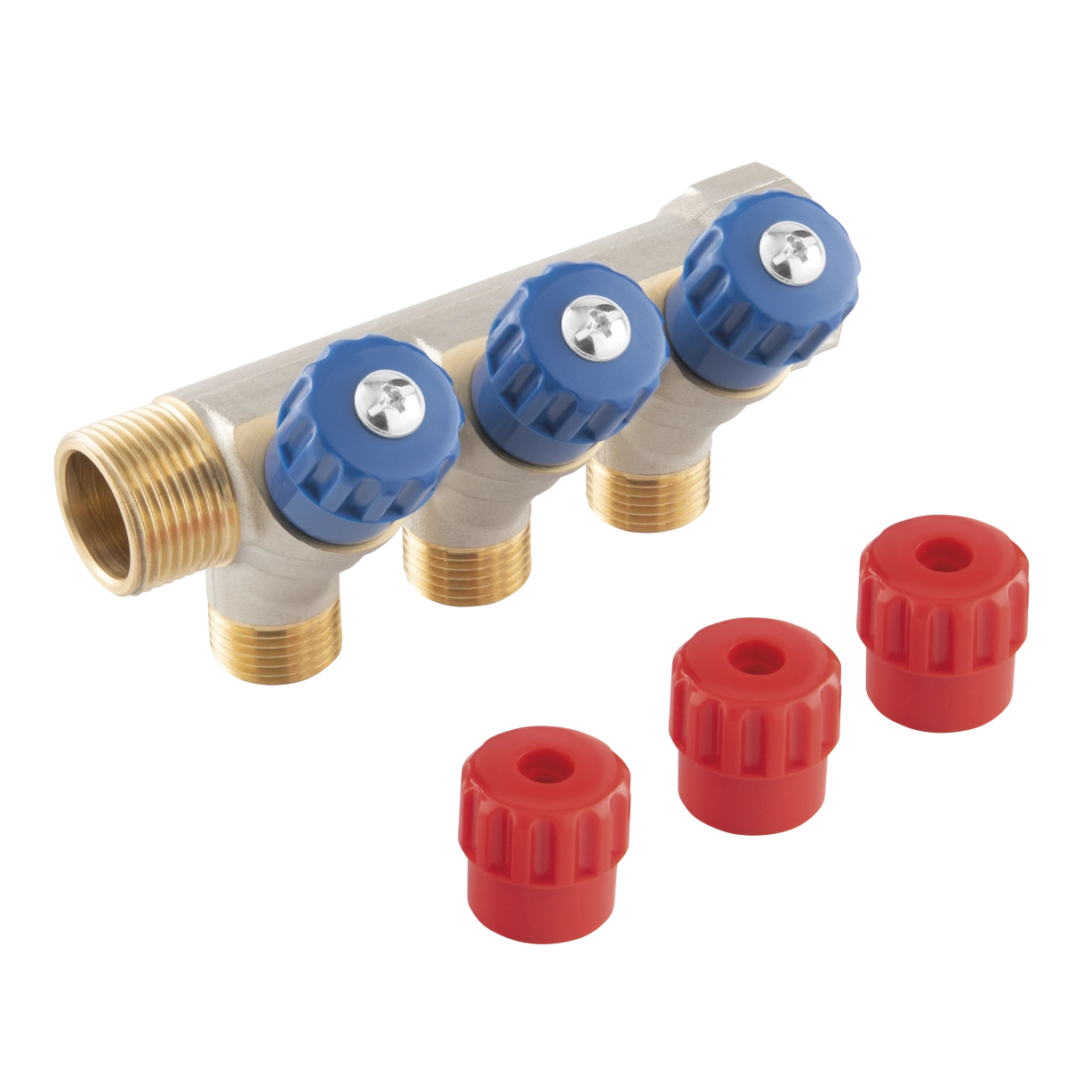 Rozdzielacz sanitarny 3/4"x1/2", 4-drogowy