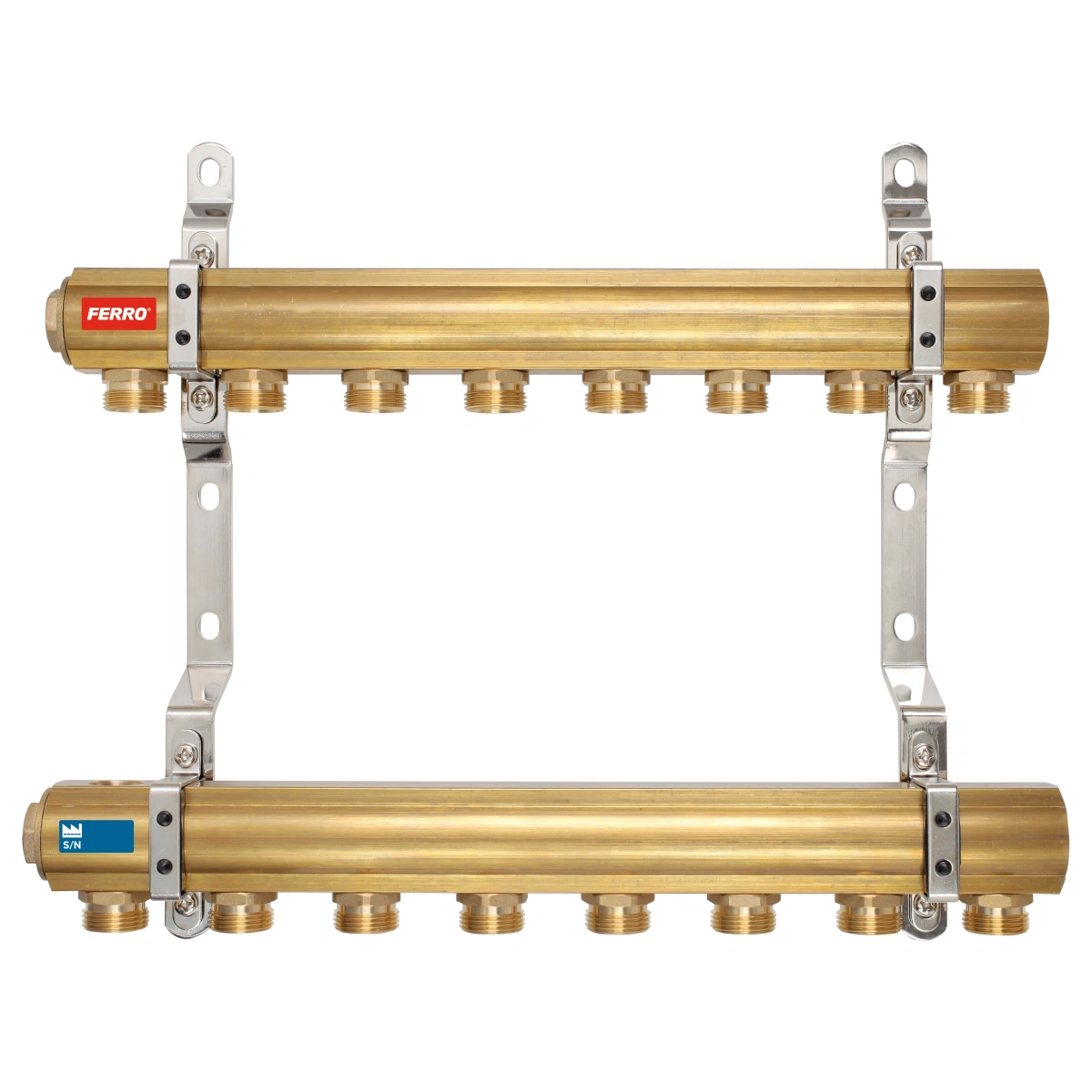 Rozdzielacz mosiężny typ RPN 1" z nyplami
