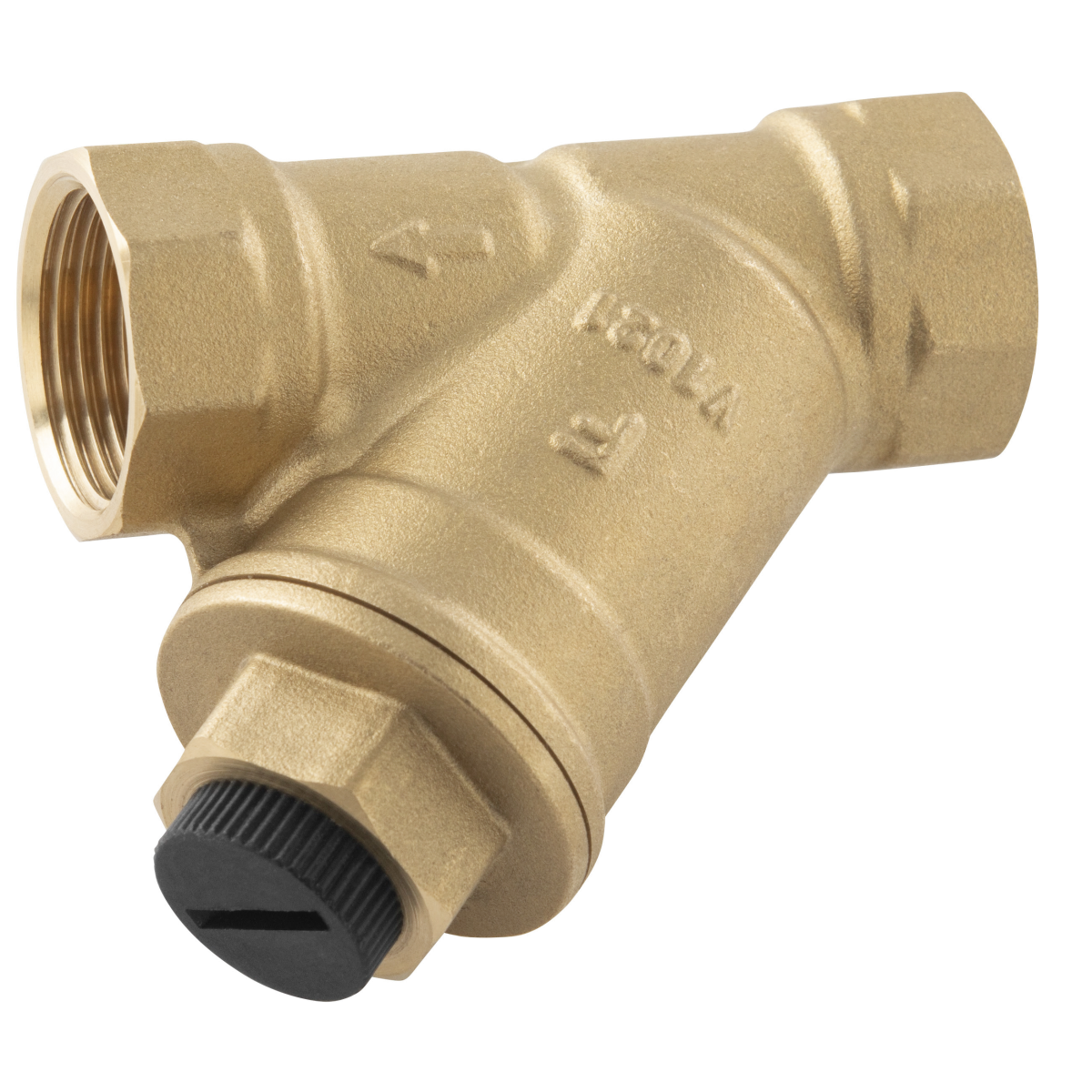 Filtr skośny siatkowy z magnesem, nakrętno-nakrętny, DN25, G1