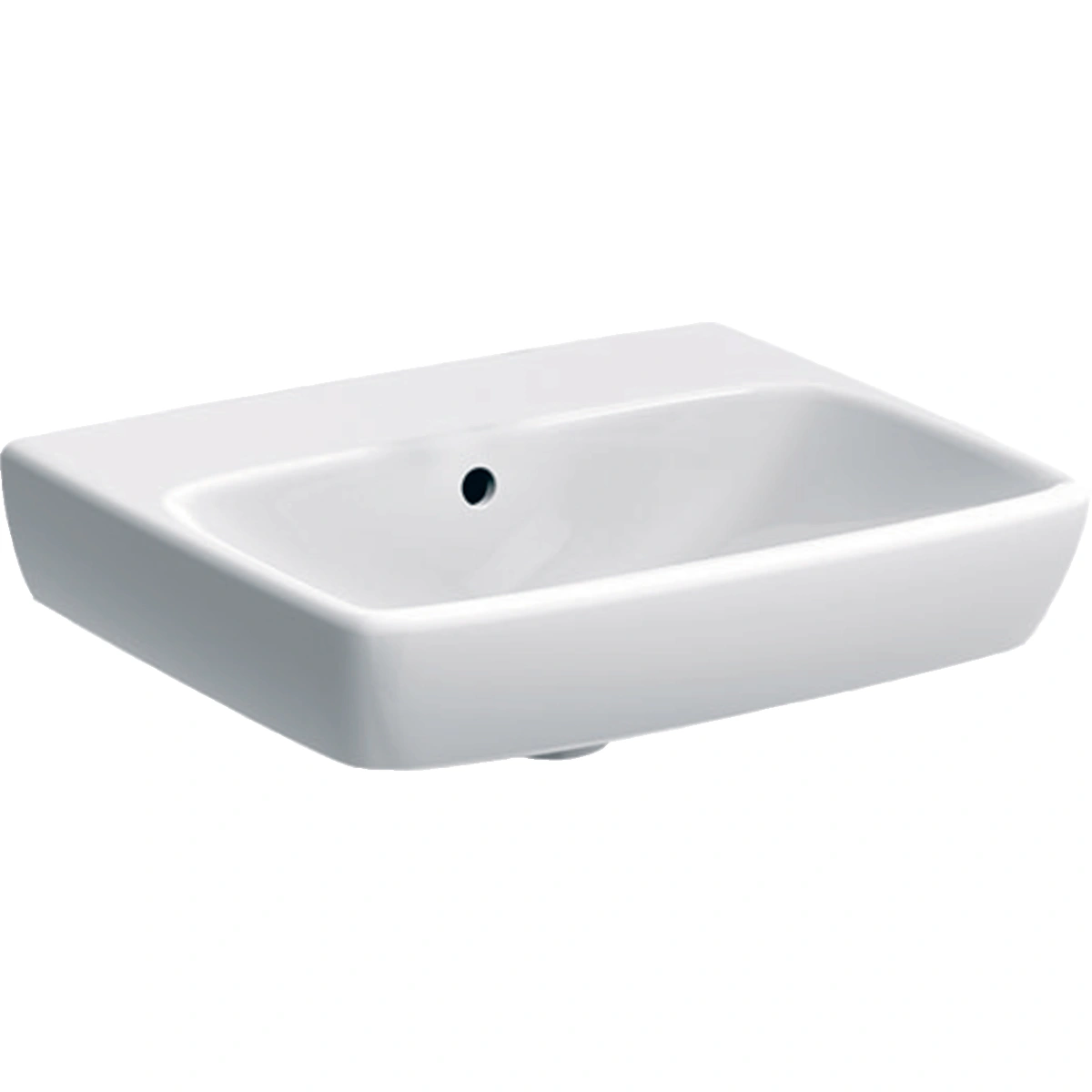 Geberit Selnova Square Umywalka kompaktowa, B50cm, H17cm, T42cm, z przelewem, bez otworu na baterię zastępuje umywalkę KOŁO M31051000