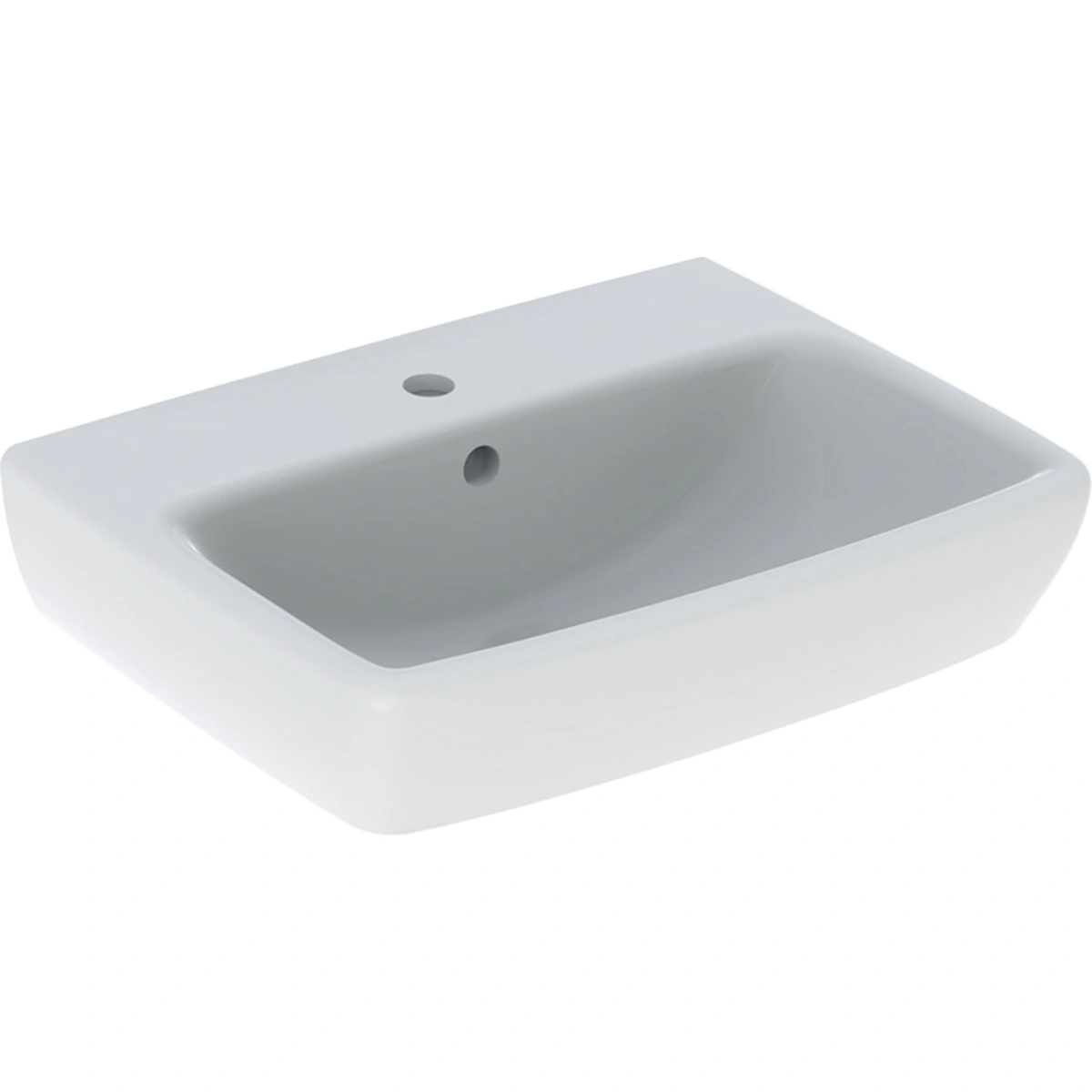Geberit Selnova Square Umywalka kompaktowa, B50cm, H17cm, T42cm, z przelewem, z otworem na baterię (zastępuje NOVA PRO M31151000)