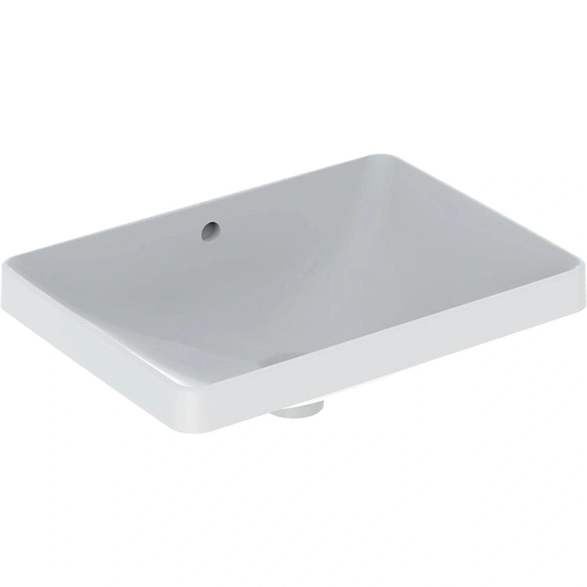 Geberit Variform Umywalka wpuszczana w blat, prostokątna, B55cm, H17.8cm, T40cm, z przelewem, bez otworu na baterię