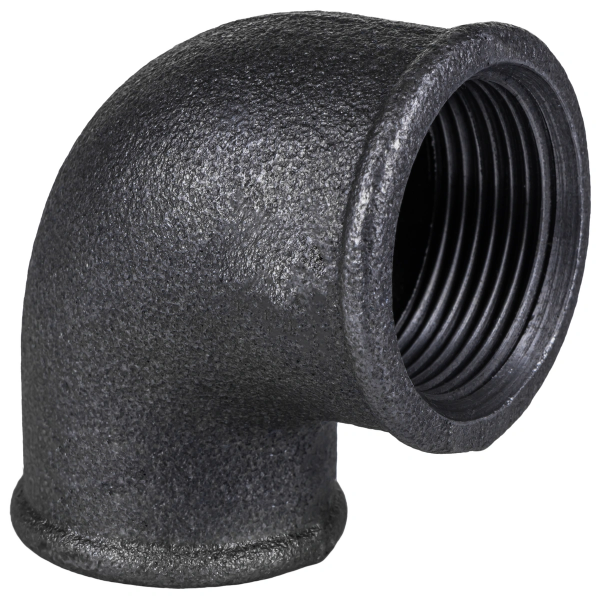 Kolano 90° nakrętne CZARNE