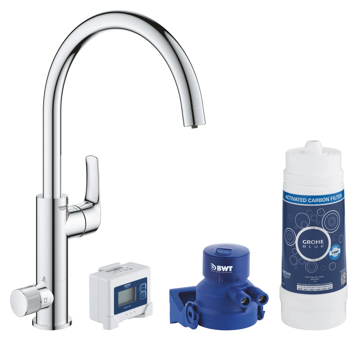 Bateria GROHE Blue Pure EUROSMART Zestaw startowy; kolor Chrom