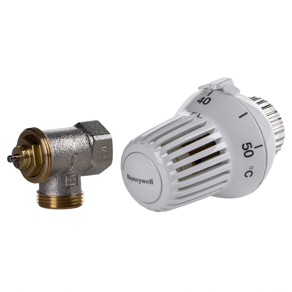 Zestaw do ogrz. podłogowego: głowica RTL, zawór kątowy 1/2" z wkładką UBG Honeywell O1