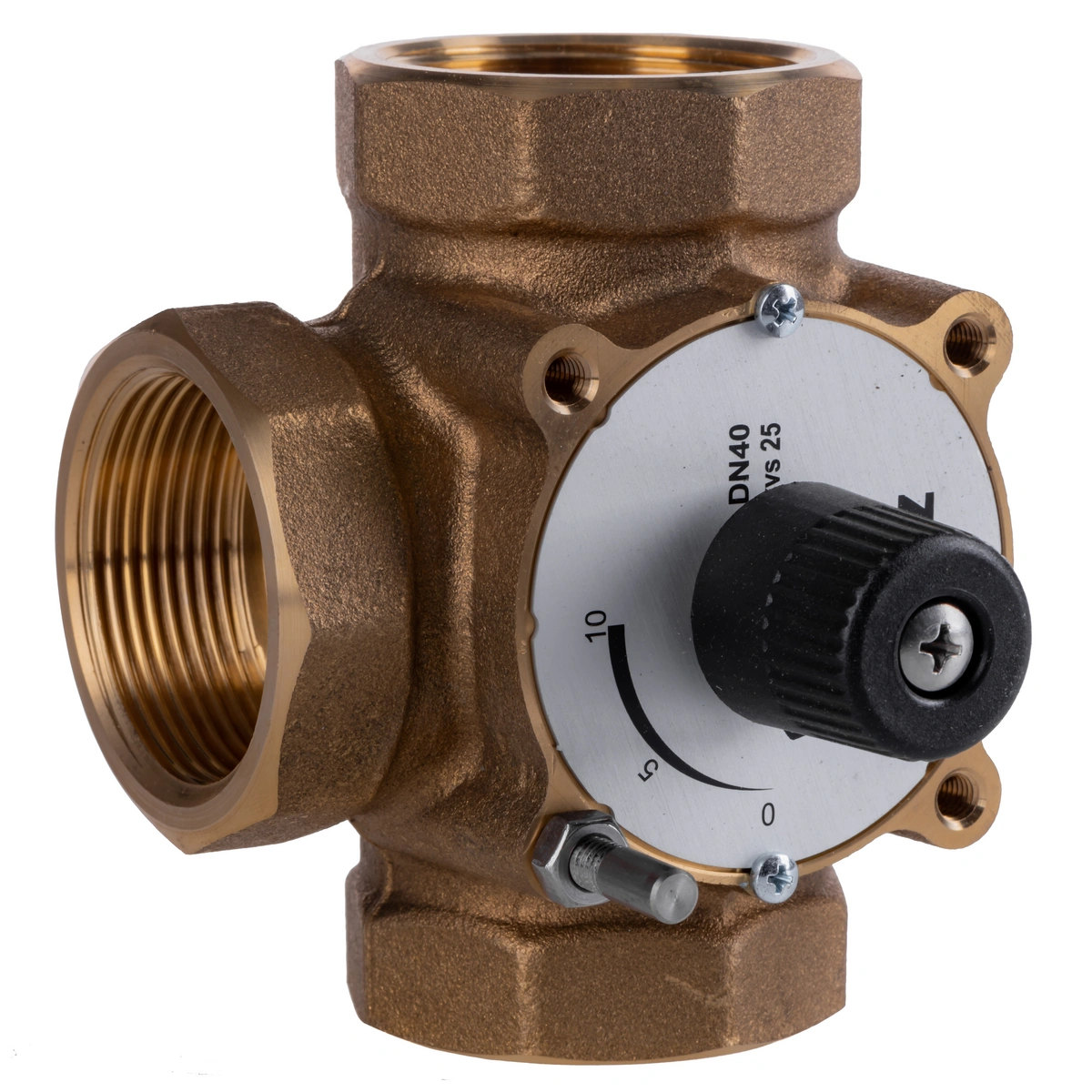 Zawór 3-drogowy - DN40 KVs 25 mieszający z pokrętłem