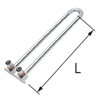 Kolano zespolone mosiężne z rurą Cu O15 Press - 16 L = 200 mm KAN-THERM