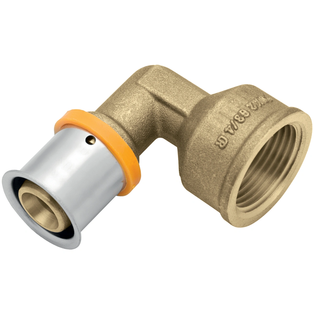 Kolano 90° mosiężne GW Press - 26 Rp3/4" KAN-THERM