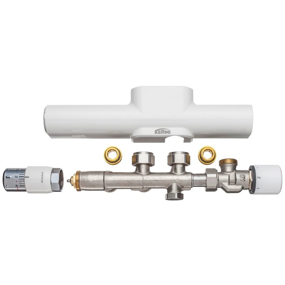 Zestaw przyłączeniowy X-link plus do ogrzewania podłogowego chrom ZV01680002 Kermi Sp, z o,o,