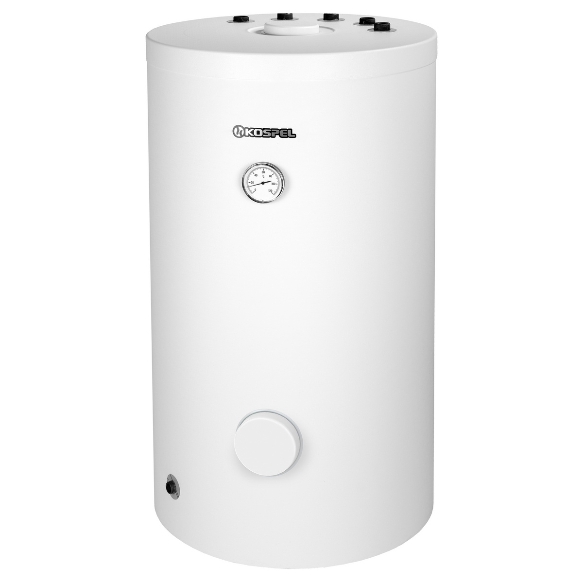 SWK-120 Termo Top - Wymiennik c.w.u. stojący z wężownicą spiralną - króćce w górę