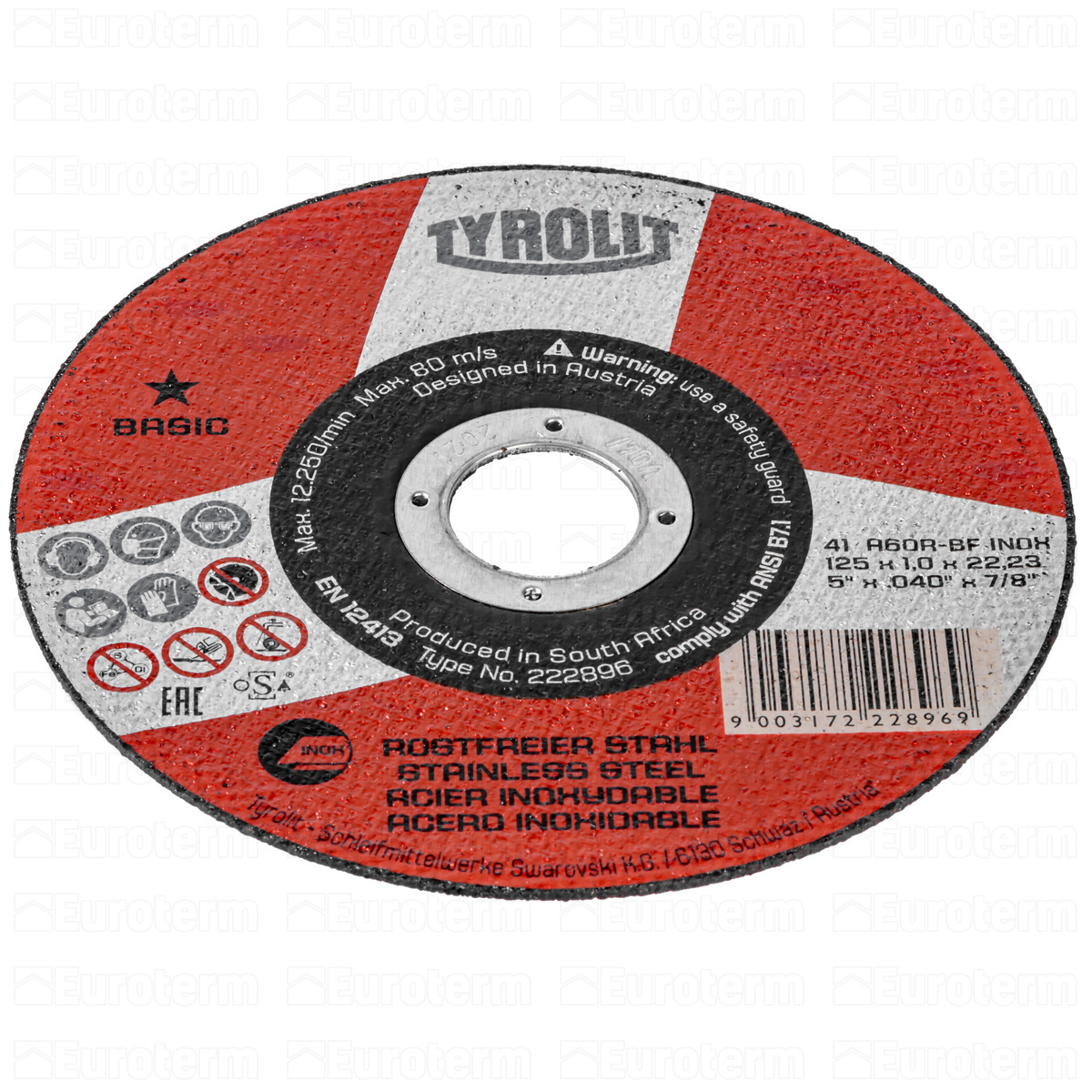 Tarcza do szlifierki 125x1,0 stal/inox 10.110 Logo-Tools