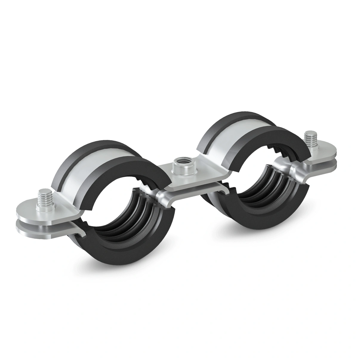 Obejma podwójna z okładziną 1/2” SKR (20-23)