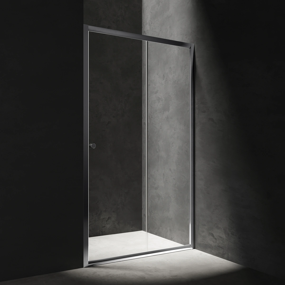 Drzwi Prysznicowe Przesuwne, 130 Cm Omnires BRONX S2050130CRTR chrom / transparentny (CRTR)
