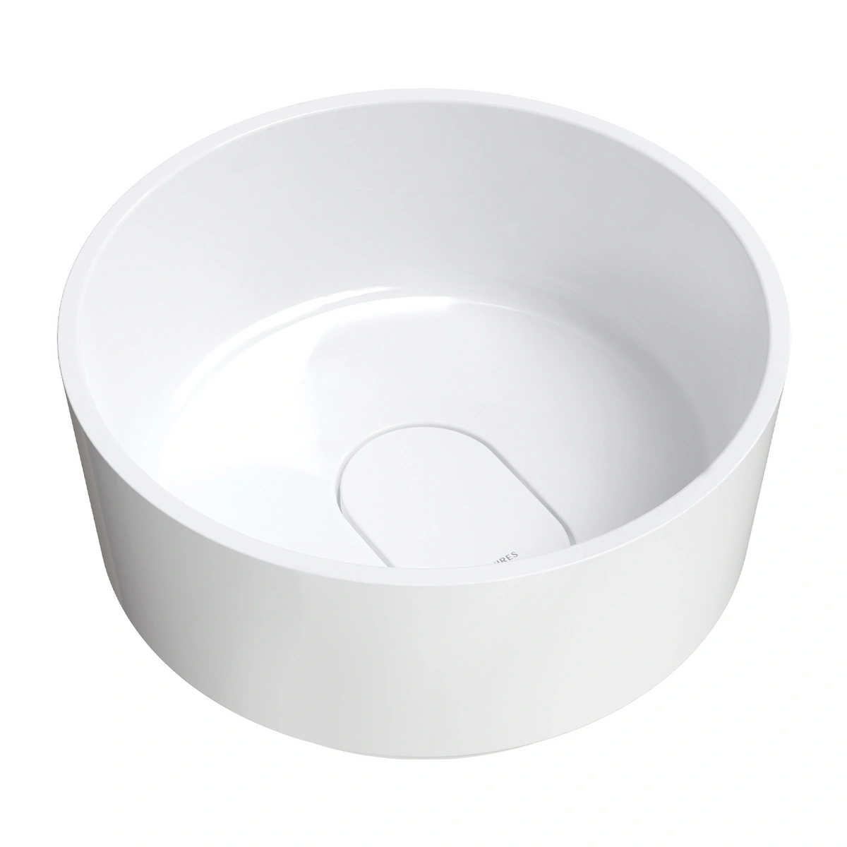 Umywalka Nablatowa, Ø42 Cm Omnires CADENCE M+ CADENCER420BP biały połysk (BP)