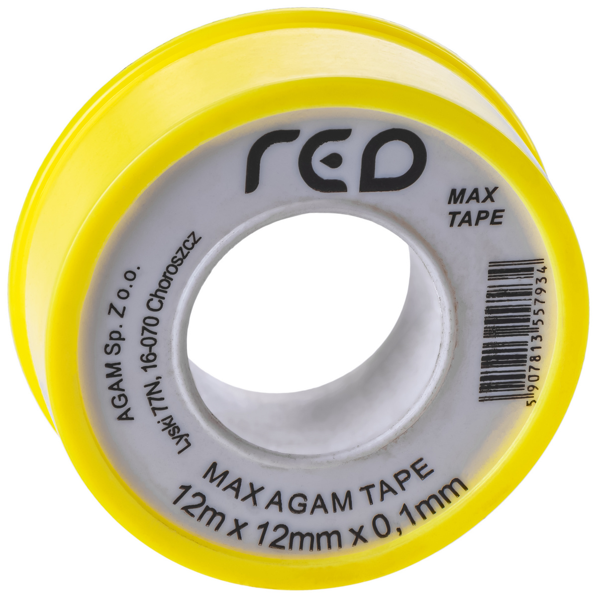 Taśma  MAX RED Tape (żółta) 0,1mm x 12mm x 12m (woda/gaz)
