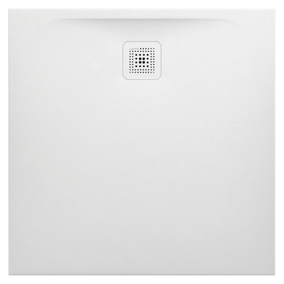 Brodzik Laufen Pro, Marbond, kwadratowy 900 x 900 mm, biały z odpływem asymetrycznym
