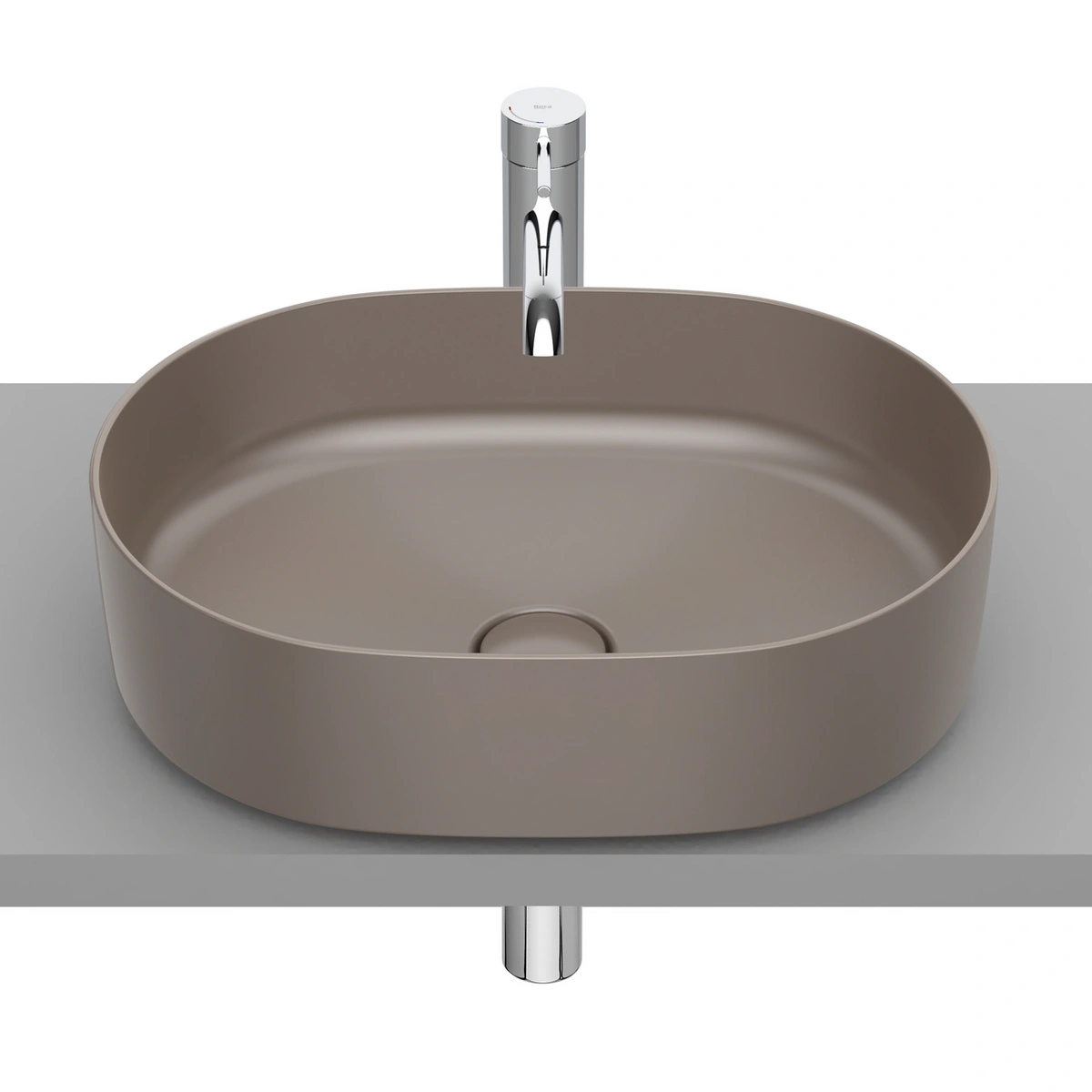 INSPIRA ROUND Umywalka 500X370 OCT FINECERAMIC ® CAFE