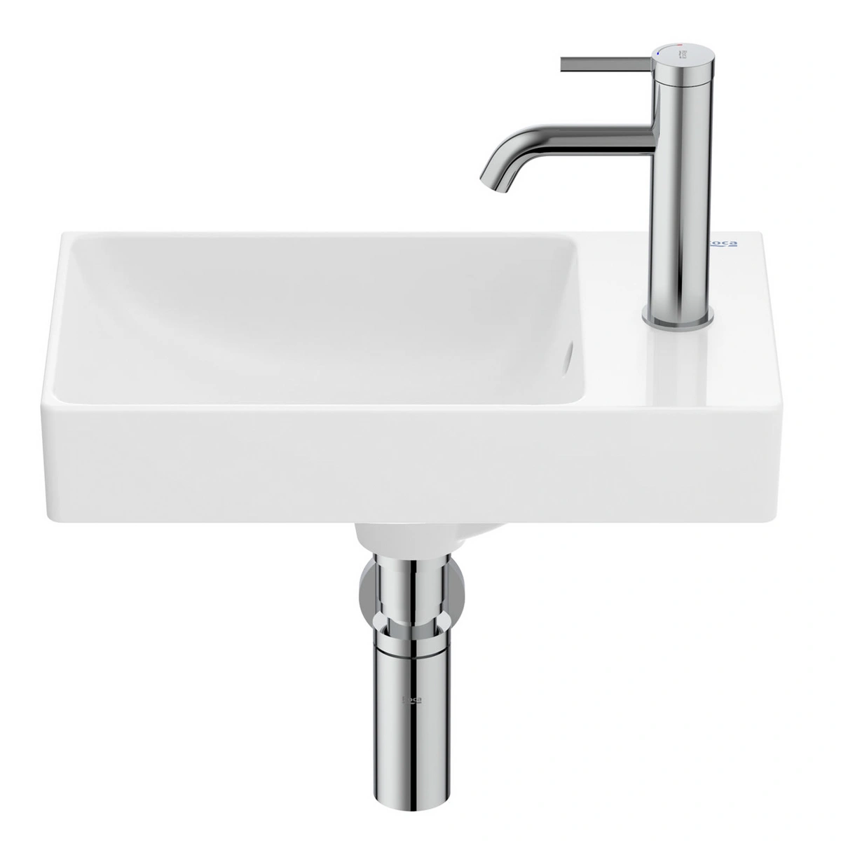 Mała umywalka ścienna 45 cm Compacto FINECERAMIC®