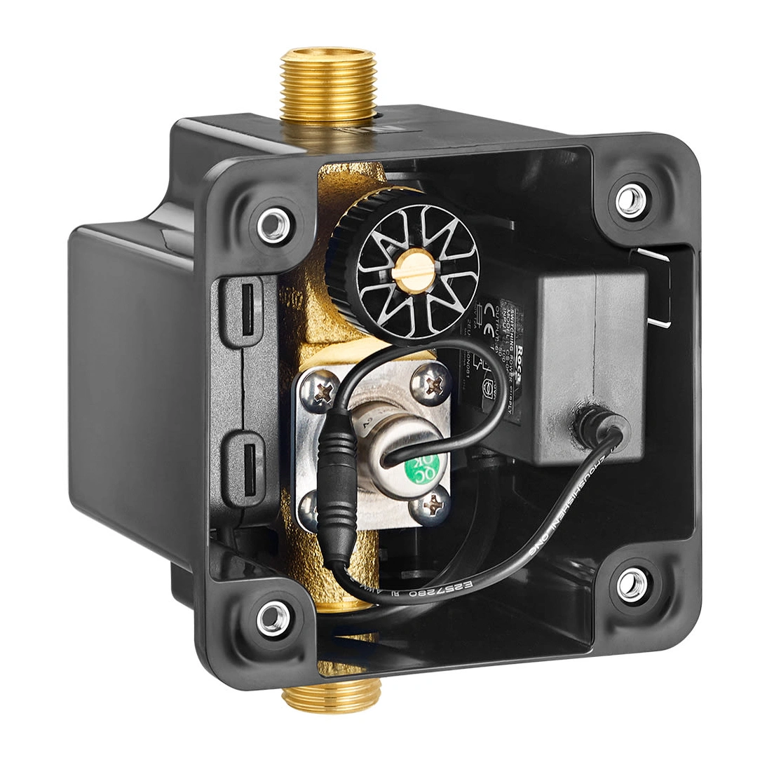 Część podtynkowa elektronicznego zaworu do pisuaru zasilane z sieci