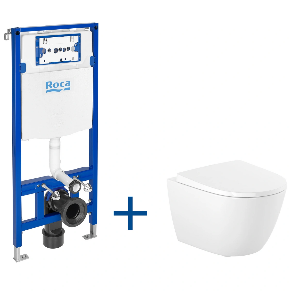 Zestaw podtynkowy DUPLO ONE + miska WC podwieszana ONA RIMLESS COMPACTO z deską