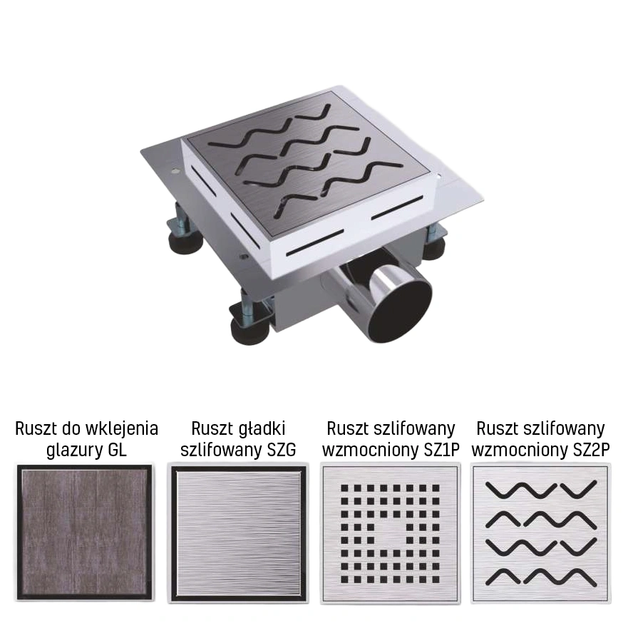 AQUA STEEL PA z rusztem do wklejenia glazury GL