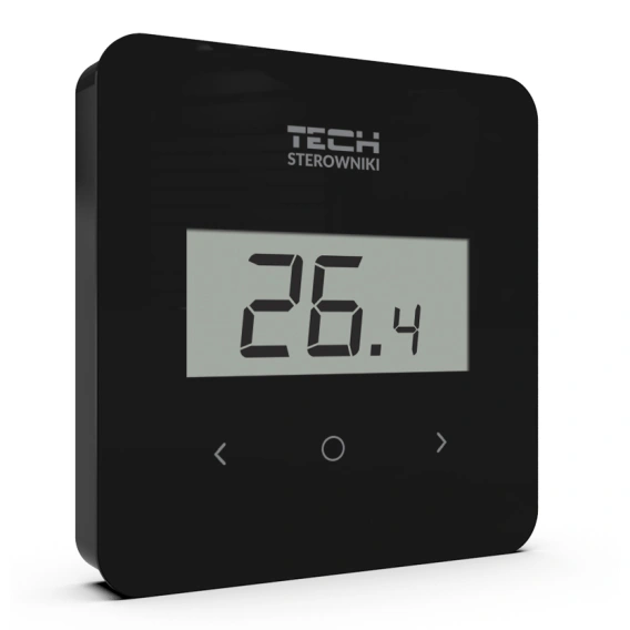 Bezprzewodowy regulator pokojowy czarny R-8b PLUS
