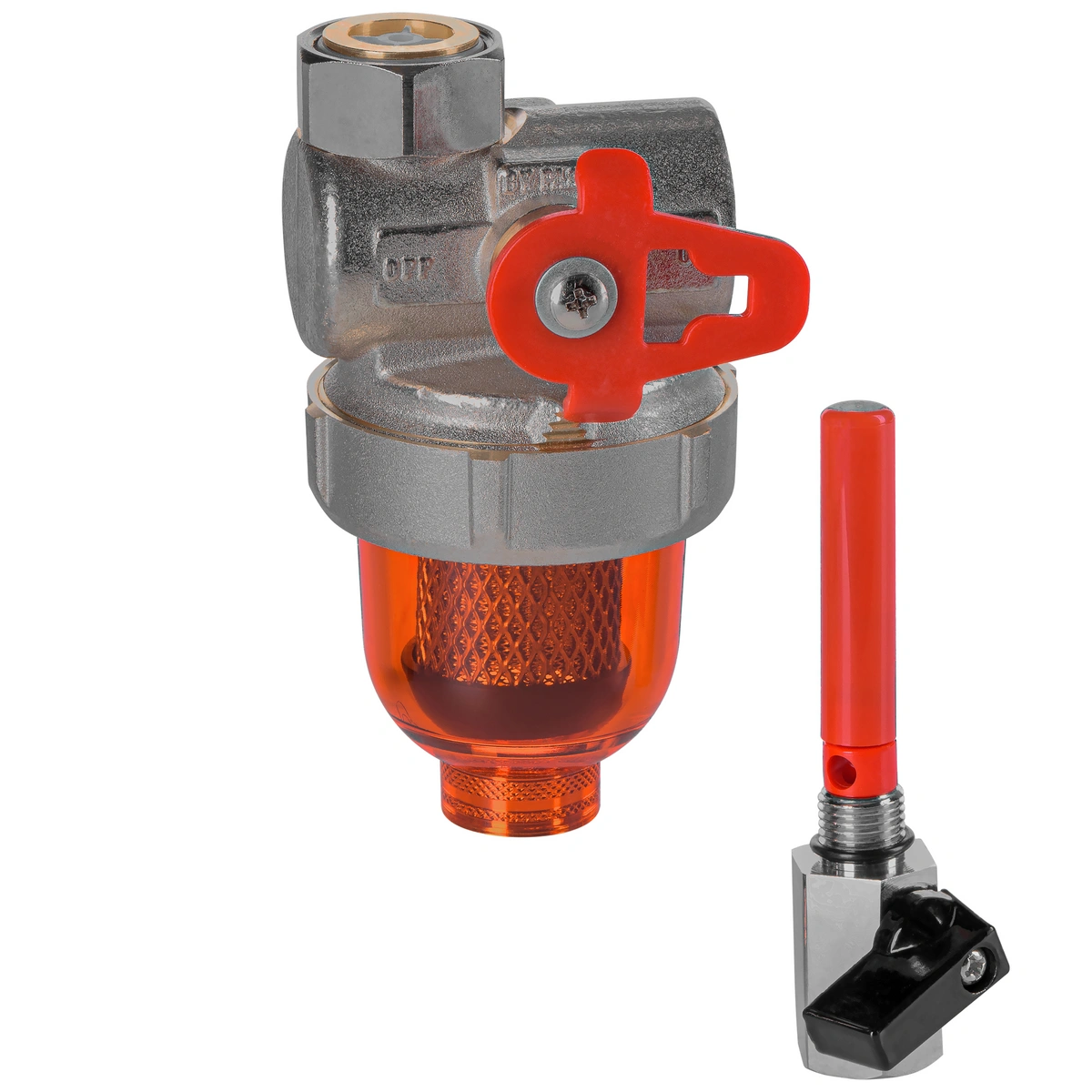 Filtr magnetyczny T3 do kotła z wbudowanym by-pass, zaw.zwrotnym i zaw. odcinającym 3/4"