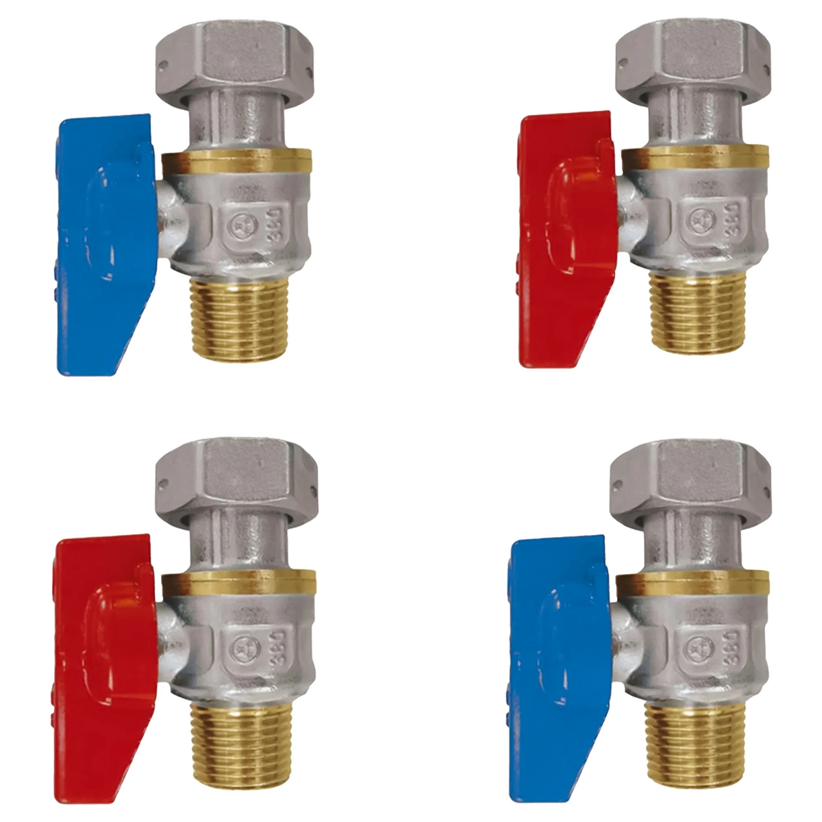 Uniwersalny zestaw zaworów prostych do kotłów gazowych 2x3/4 i 2x1/2