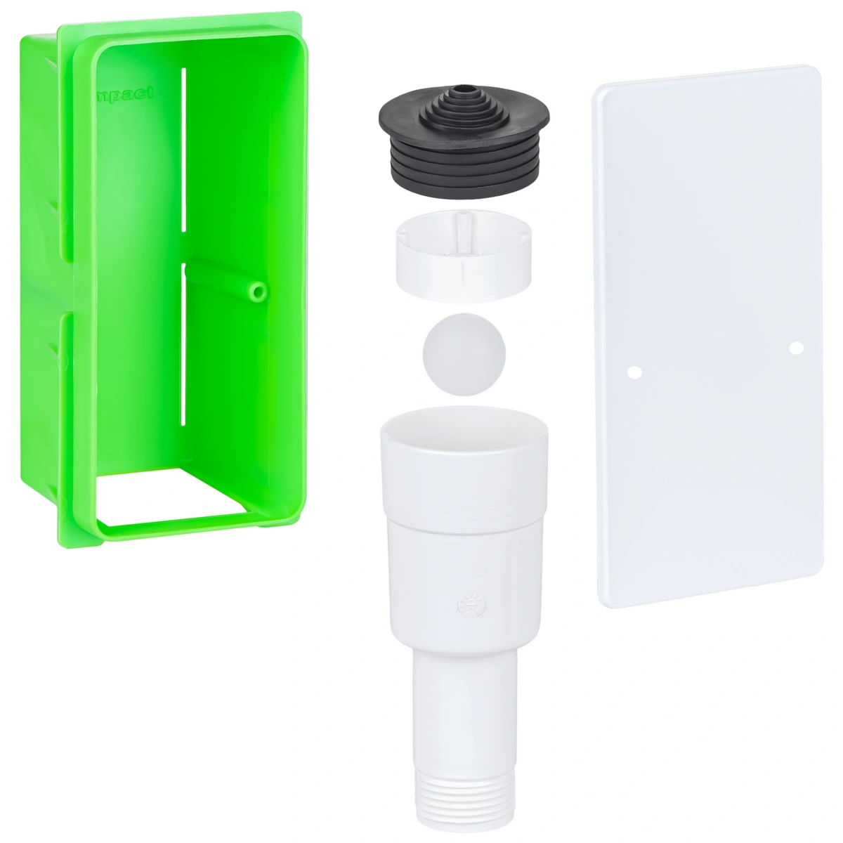 PITAGORA - syfon do skroplin podtynkowy fi 32 z zaworem zwrotnym (odejście 1")