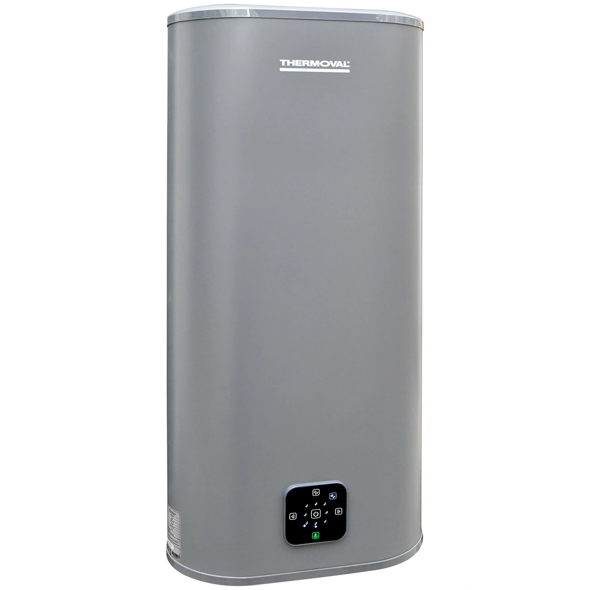 Aqua Ti-100 L-G - Elektryczny ogrzewacz pojemnościowy 100 L ze sterowaniem WIFI, obudowa "Slim", kolor szary THERMOVAL