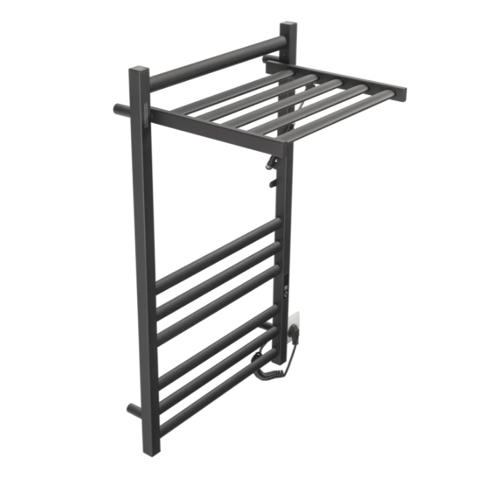 Elektryczna rozkładana suszarka łazienkowa TVB HydroVert P12 500x900 z czujnikiem temperatury i timerem (czarna)