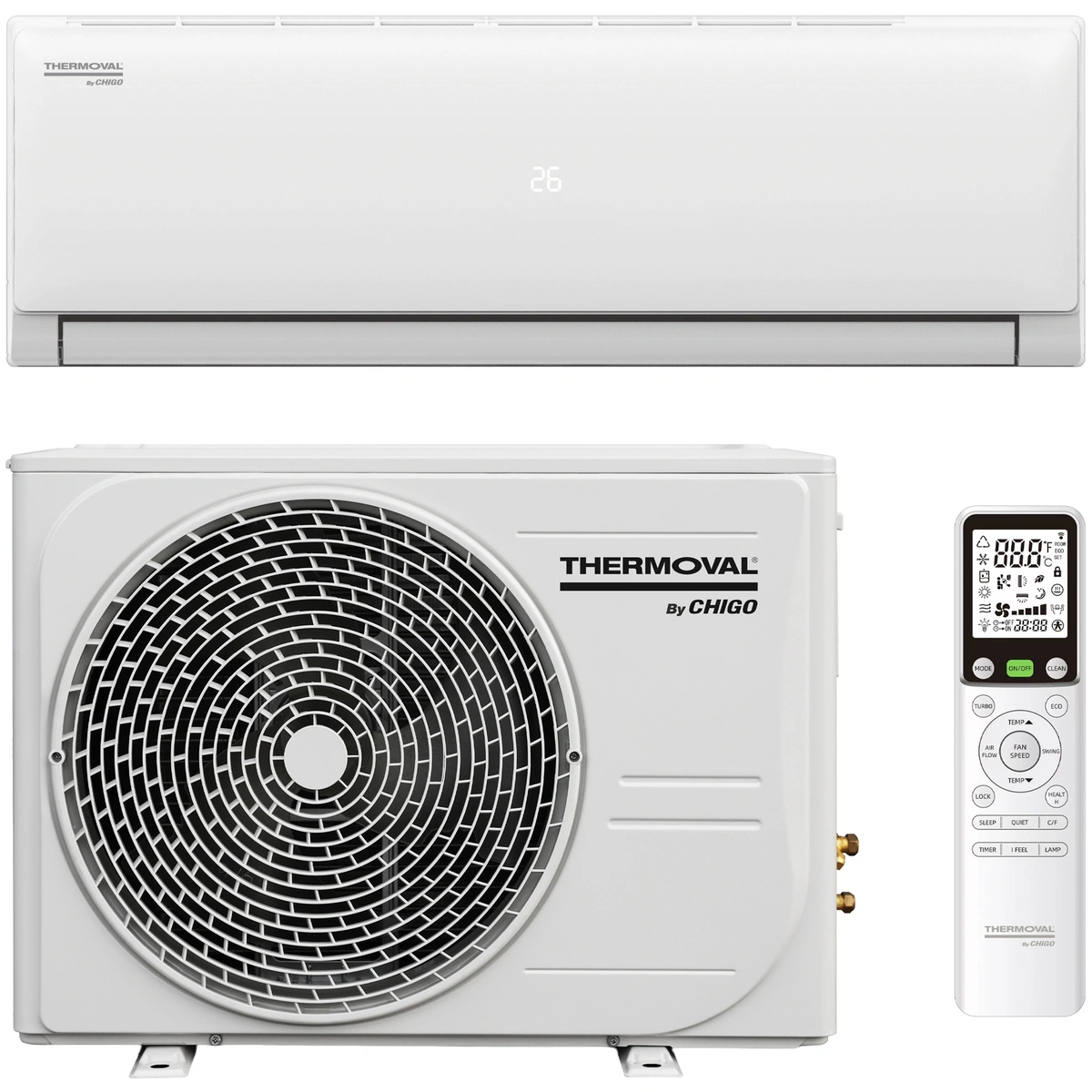 Pakiet: komplet klimatyzacji ściennej typu monosplit SAGA TVK-S25 moc 2,5 kW/9 BTU (jednostka zewnętrzna i wewnętrzna)