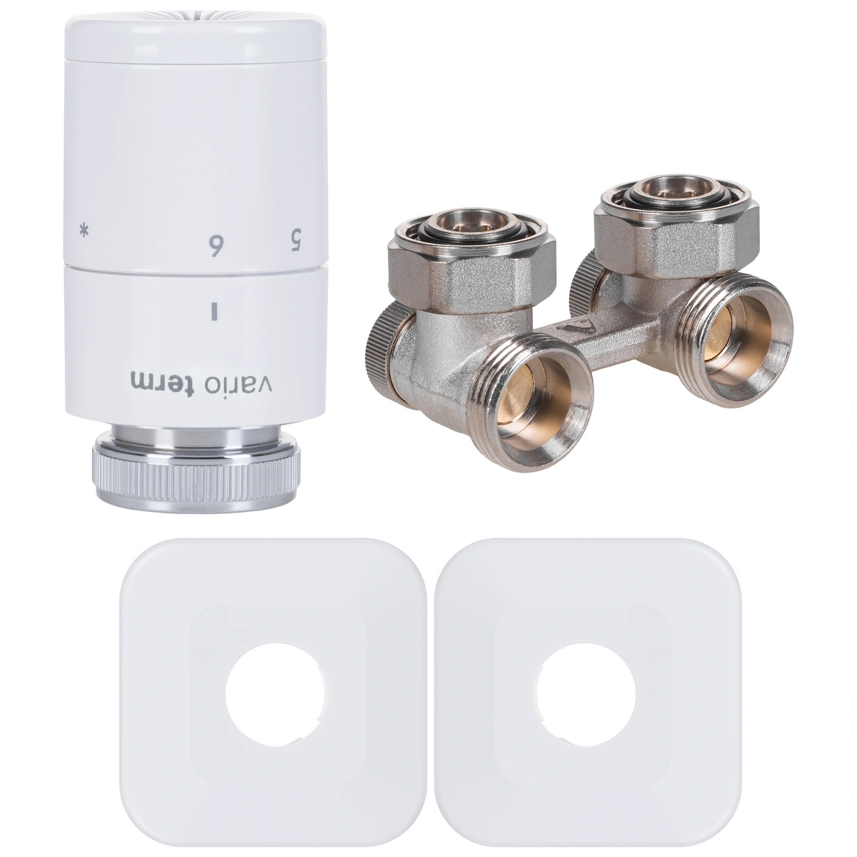 Zestaw instalacyjny dwururowy "Typ V" GZ3/4" x GW3/4", kątowy, głowica PONY M30x1,5