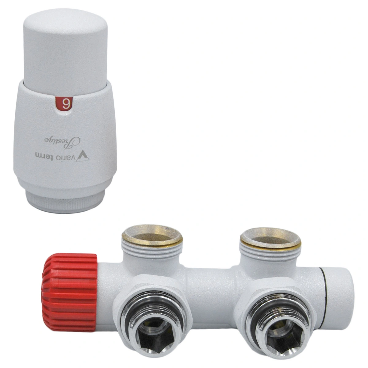 Zestaw insatacyjny TWINS o rozstawie króćców 50 mm - BIAŁY STRUKTURALNY (prawy)