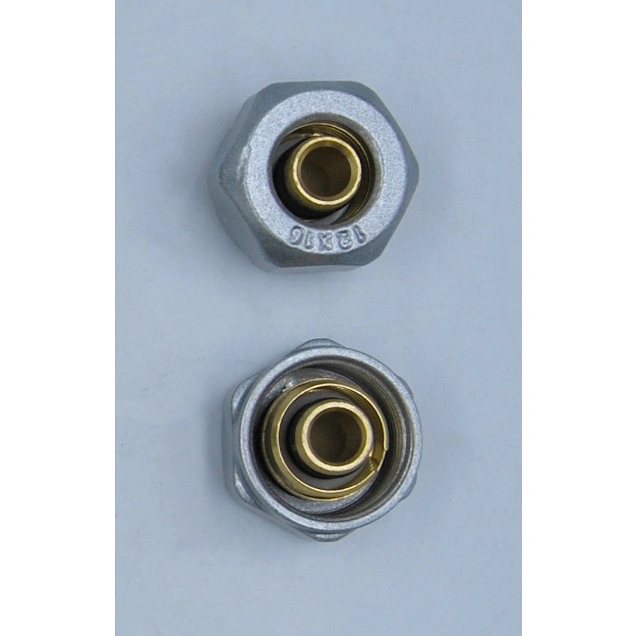 Złączka zaciskowa GW 3/4xAlu Pex 16x2 szary metalik