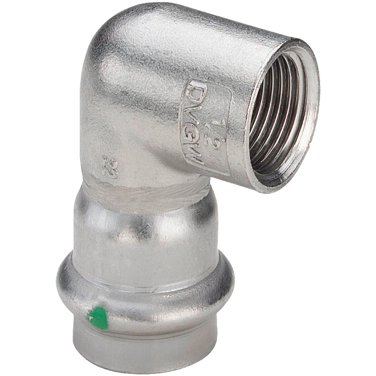 Sanpress Inox-złączka przejściowa kątowa 90°
