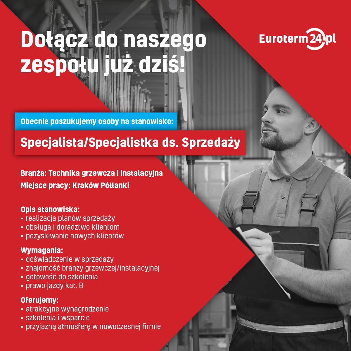 Specjalista/Specjalistka  ds. Sprzedaży - Kraków Półłanki