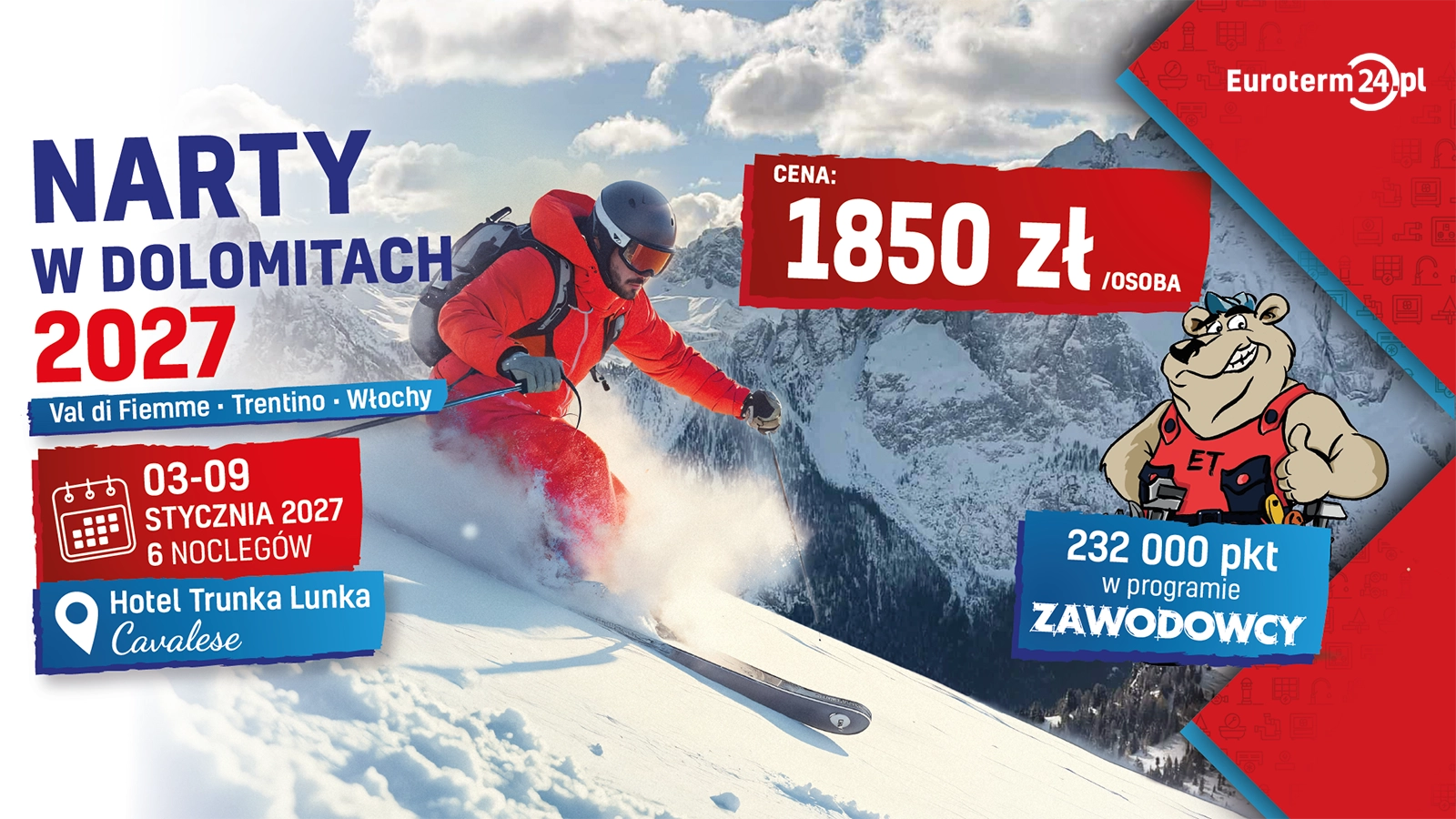 Narty w Dolomitach 2027 - Euroterm24.pl