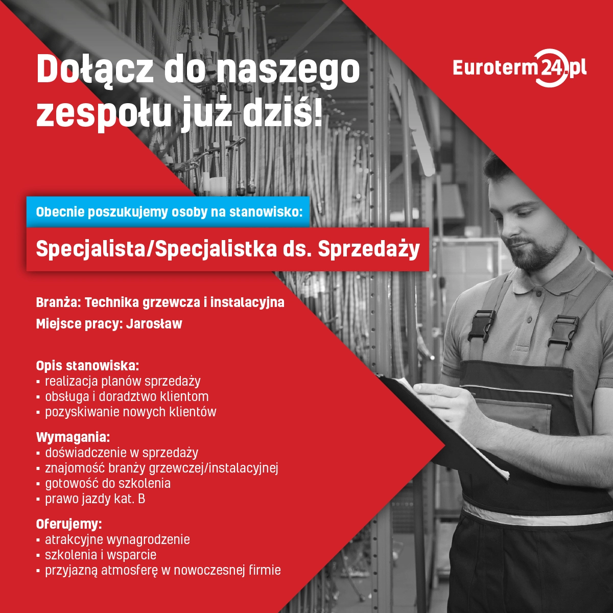 Specjalista/Specjalistka  ds. Sprzedaży - Jarosław